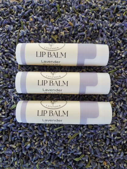 Lavender Lip Balm, Set of 3