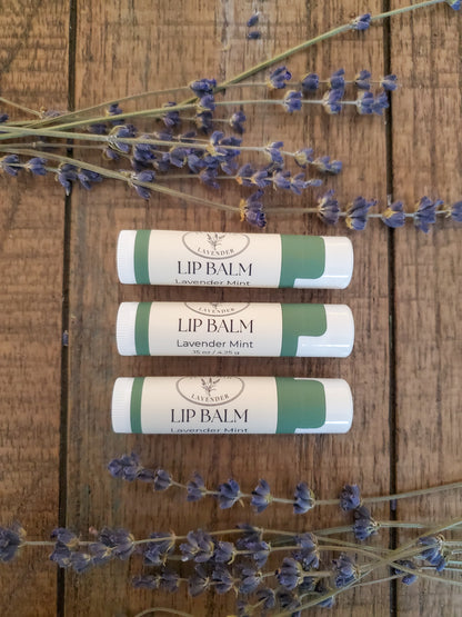 Lavender Mint Lip Balm, Set of 3