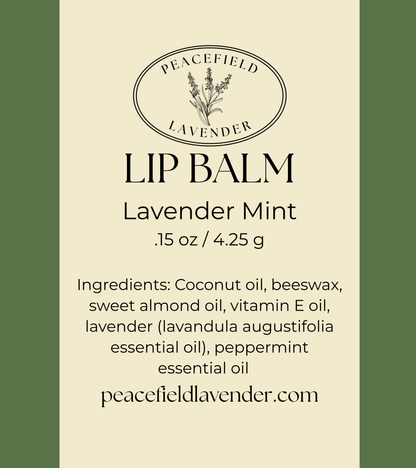Lavender Mint Lip Balm, Set of 3